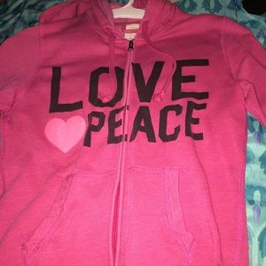 Pink zip up hoodie